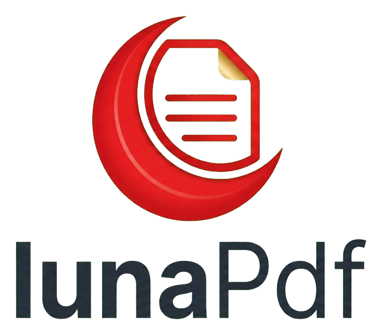 lunaPDF crescent and document logo